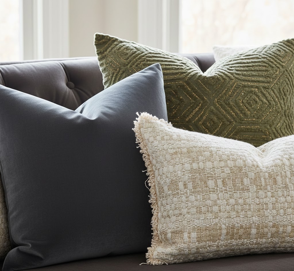 Textured pillows